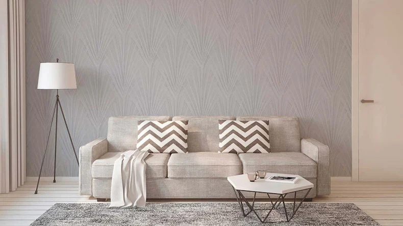 Carta da parati in vinile grigio fiori moderni & natura Nuova Eleganza 534