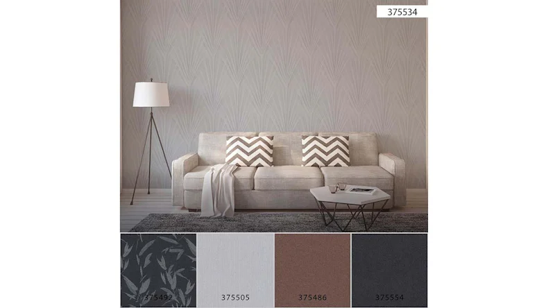 Carta da parati in vinile grigio fiori moderni & natura Nuova Eleganza 534