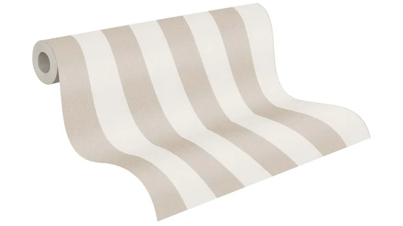 carta da parati in vinile beige strisce moderne New Elegance 543