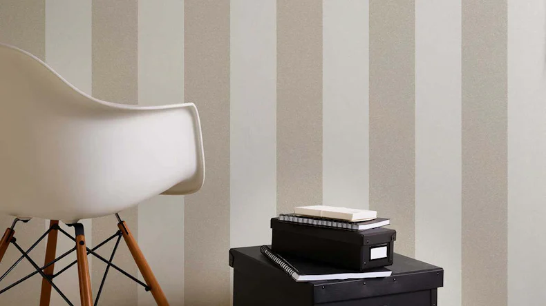 carta da parati in vinile beige strisce moderne New Elegance 543