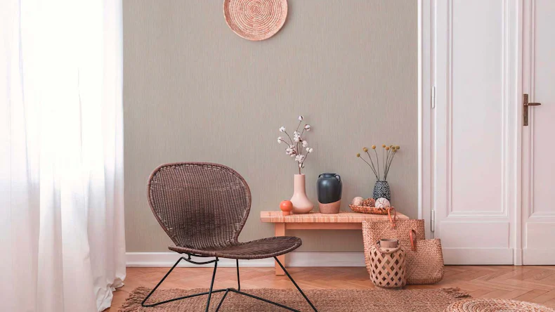 Vliestapete VILLA Uni Klassisch Beige 594