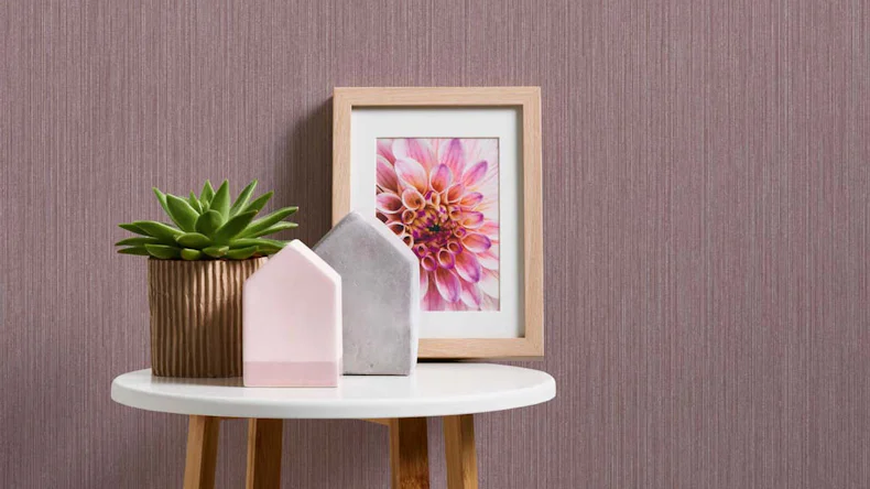 Vliestapete VILLA Uni Klassisch Rosa 595