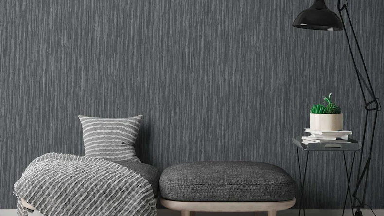 Vliestapete VILLA Uni Klassisch Schwarz 599