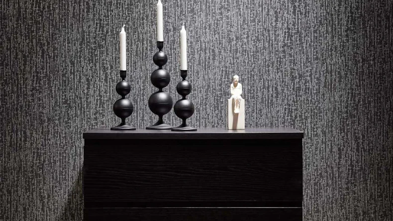 Vliestapete VILLA Uni Klassisch Schwarz 607