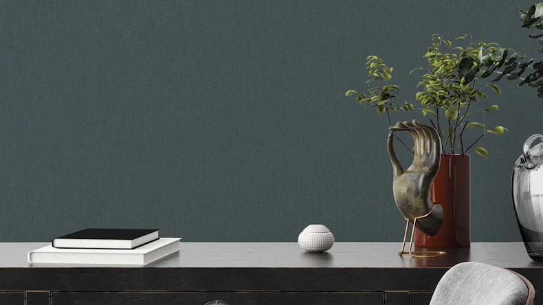 Vliestapete VILLA Uni Klassisch Schwarz 624