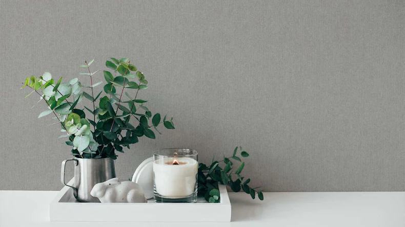 Vliestapete VILLA Uni Klassisch Grau 665