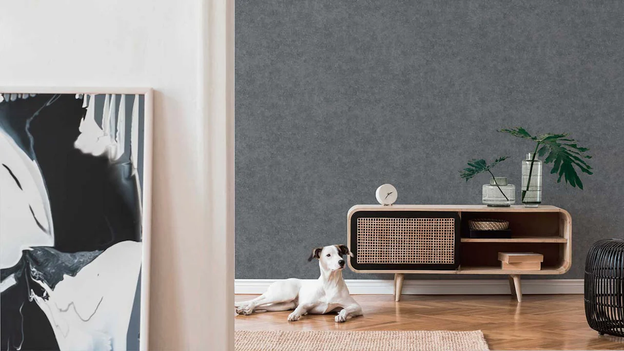 vinyl wallcovering textured wallpaper grey modern classic plains History of Art 556