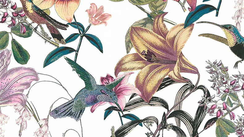 Vliestapete Jungle Chic Blumen & Natur Retro Bunt 11