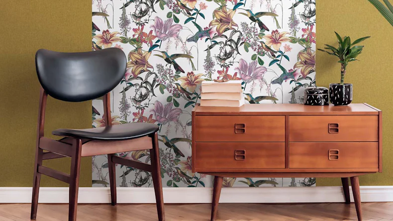 Vliestapete Jungle Chic Blumen & Natur Retro Bunt 11