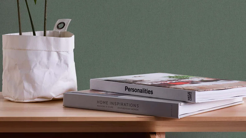 Vliestapete Floral Impression Uni Klassisch Grün 34