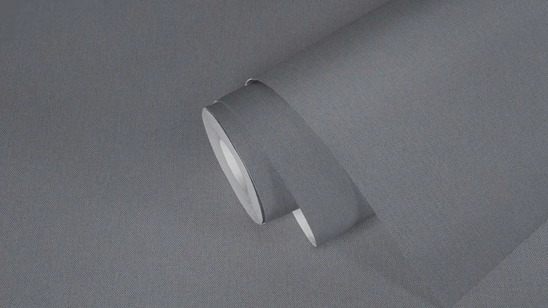 Vliestapete Floral Impression Uni Klassisch Grau 38