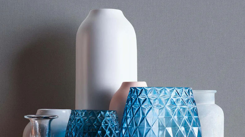 Vliestapete Floral Impression Uni Klassisch Grau 38