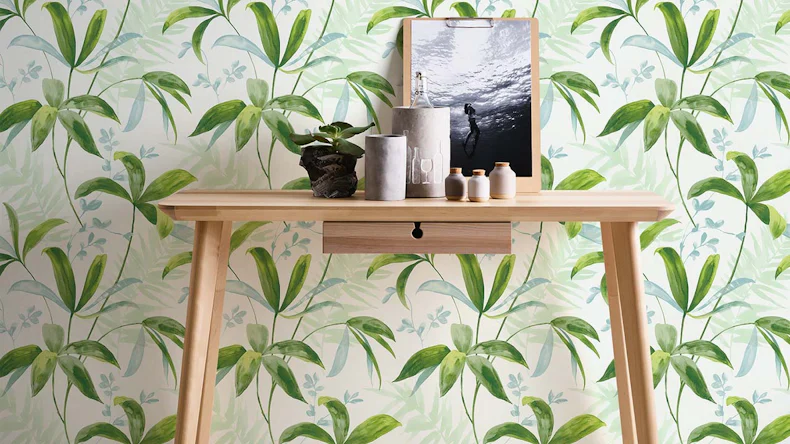 Vliestapete Jungle Chic Blumen & Natur Retro Grün 41