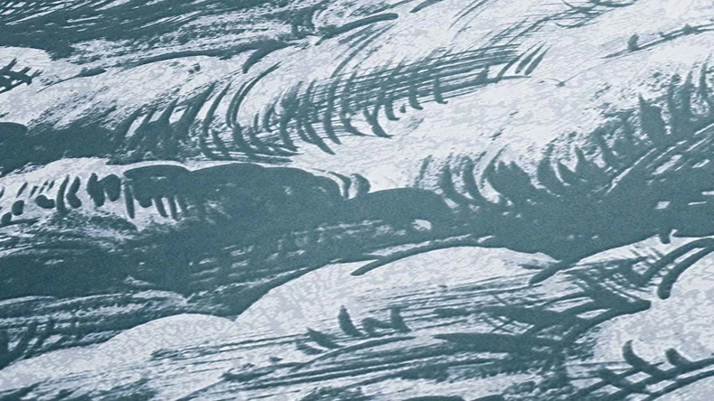 Vliestapete Jungle Chic Blumen & Natur Klassisch Blau 53