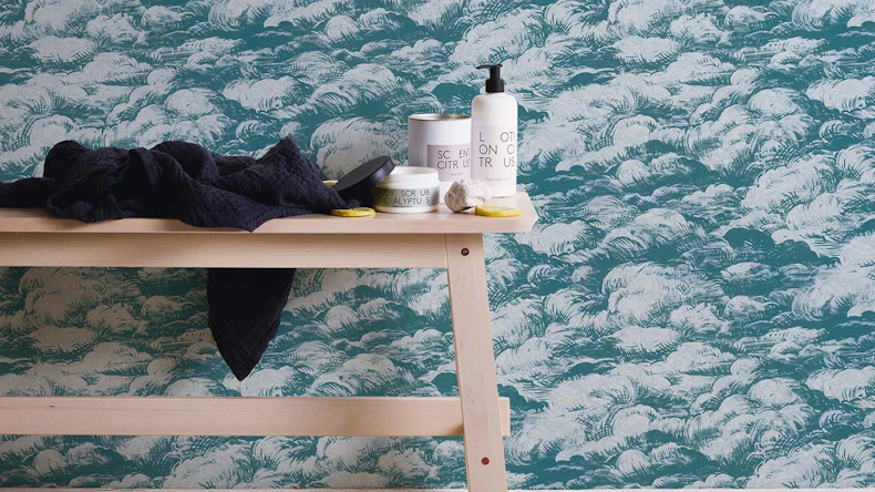 Vliestapete Jungle Chic Blumen & Natur Klassisch Blau 53