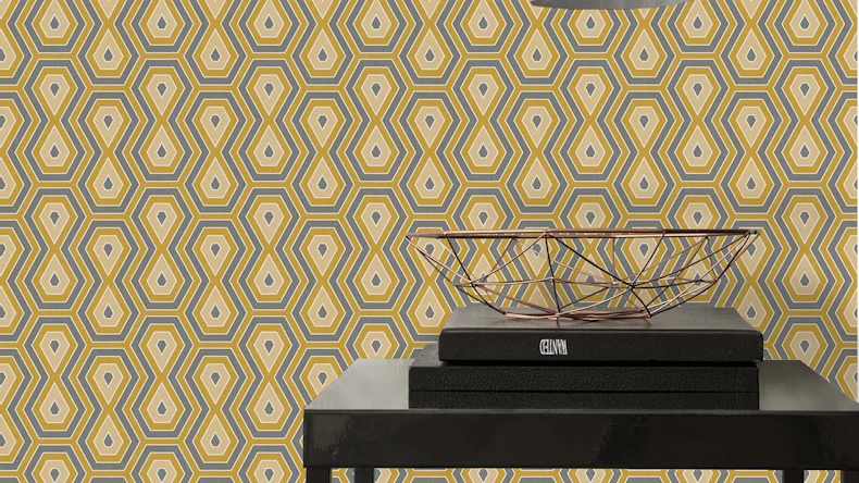 Vliestapete Jungle Chic Bilder Vintage Gelb 74