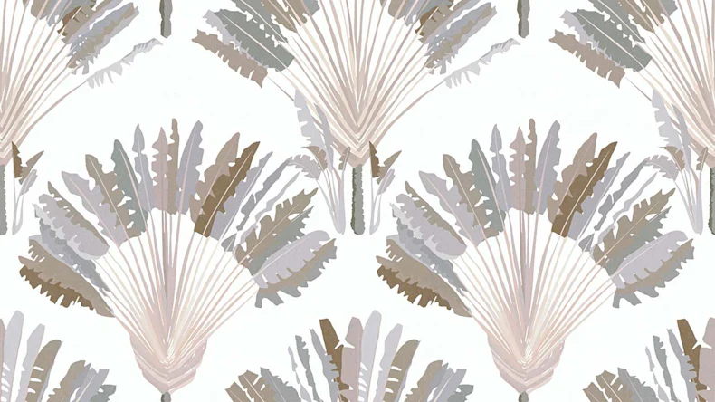 Vliestapete Jungle Chic Blumen & Natur Vintage Grau 82