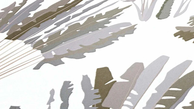 Vliestapete Jungle Chic Blumen & Natur Vintage Grau 82