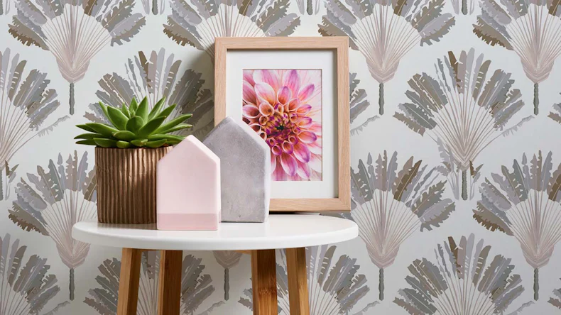 Vliestapete Jungle Chic Blumen & Natur Vintage Grau 82