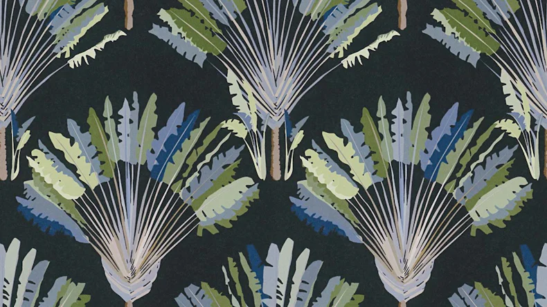 Vliestapete Jungle Chic Blumen & Natur Vintage Grün 85