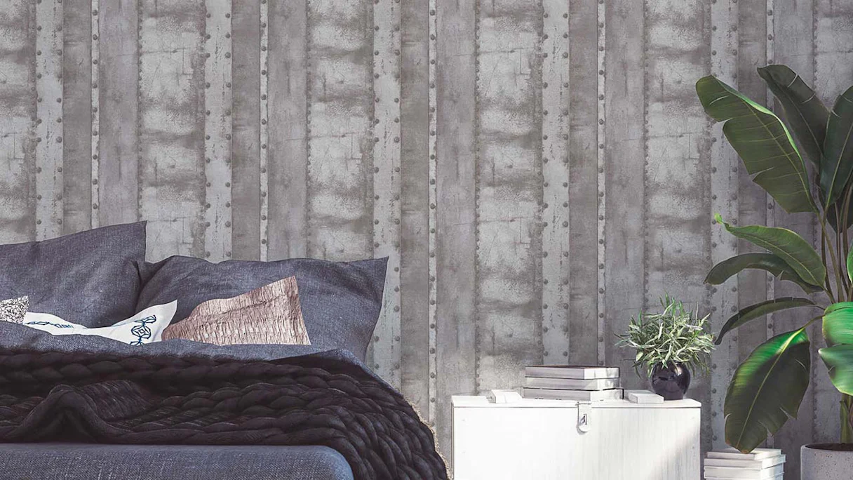 vinyl wallcovering textured wallpaper grey modern classic floral & nature industrial 432