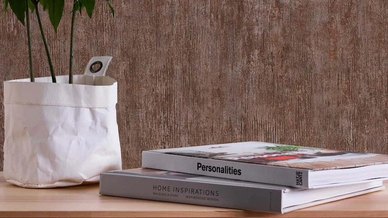 Vinyltapete Strukturtapete braun Modern Klassisch Uni Industrial 464