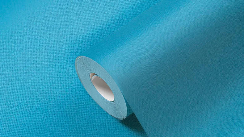 Vliestapete Floral Impression Uni Klassisch Blau 498