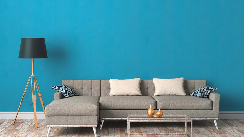 Vliestapete Floral Impression Uni Klassisch Blau 498