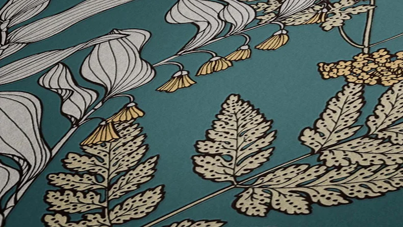 Vliestapete Floral Impression Blumen & Natur Retro Blau 515