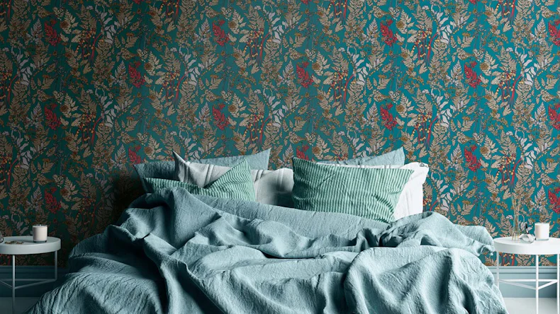 Vliestapete Floral Impression Blumen & Natur Retro Blau 515