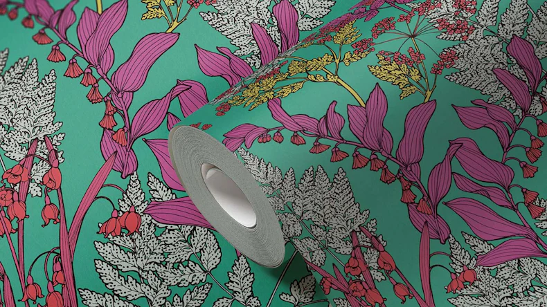 Vliestapete Floral Impression Blumen & Natur Retro Grün 516