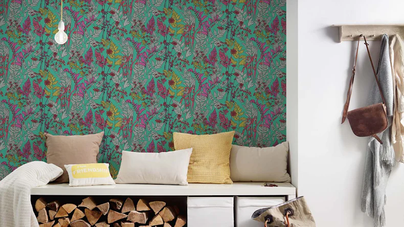 Vliestapete Floral Impression Blumen & Natur Retro Grün 516