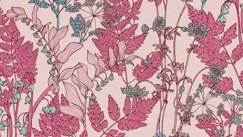 Vliestapete Floral Impression Blumen & Natur Retro Rosa 518