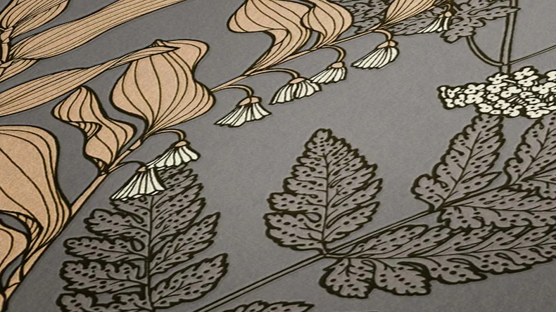 Vliestapete Floral Impression Blumen & Natur Retro Grau 519