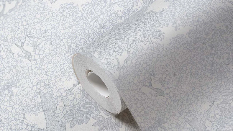 Vliestapete Floral Impression Blumen & Natur Retro Grau 536