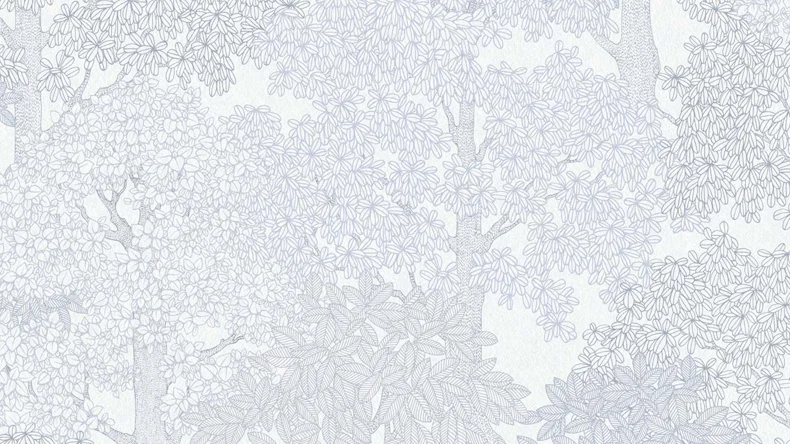 Vliestapete Floral Impression Blumen & Natur Retro Grau 536