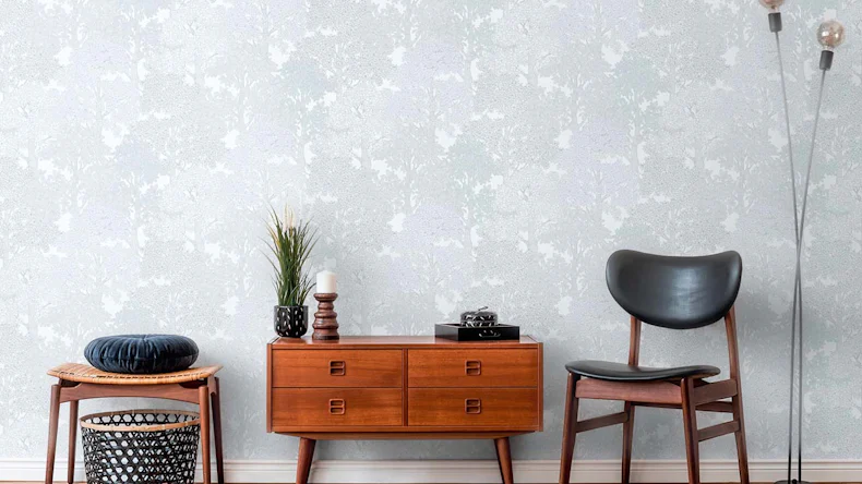 Vliestapete Floral Impression Blumen & Natur Retro Grau 536