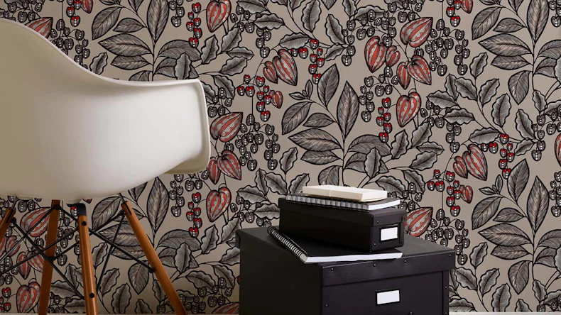 Vliestapete Floral Impression Blumen & Natur Retro Braun 543