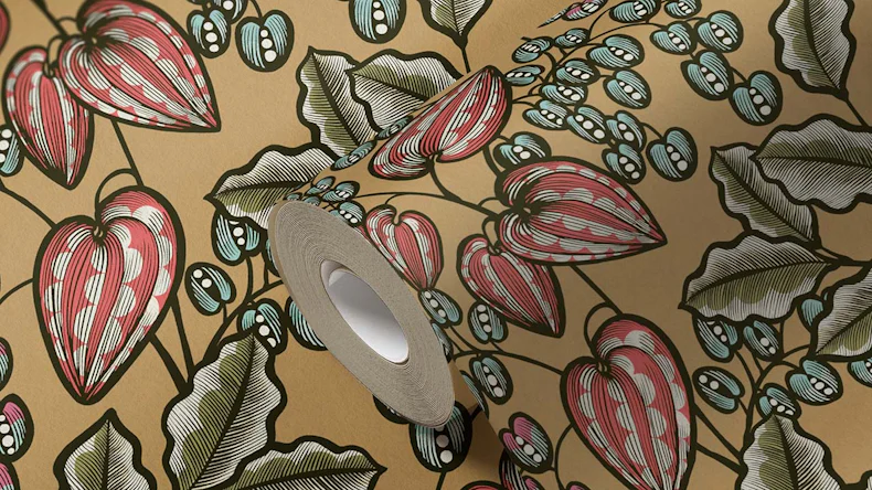 Vliestapete Floral Impression Blumen & Natur Retro Gelb 544