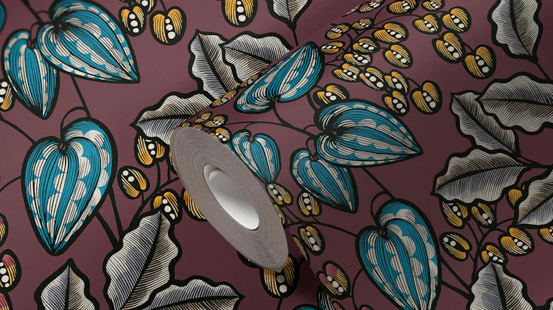 Vliestapete Floral Impression Blumen & Natur Retro Rot 546