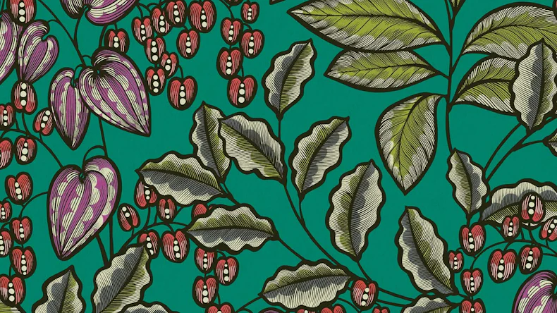 Vliestapete Floral Impression Blumen & Natur Retro Grün 547