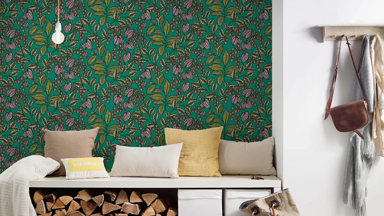 Vliestapete Floral Impression Blumen & Natur Retro Grün 547