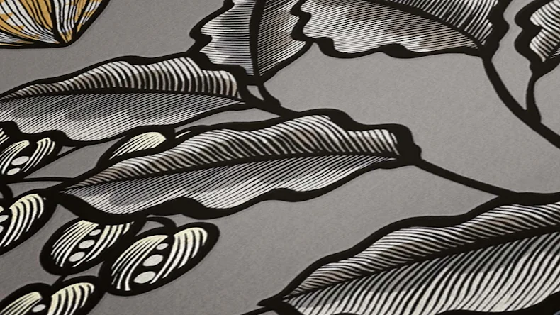 Vliestapete Floral Impression Blumen & Natur Retro Grau 549