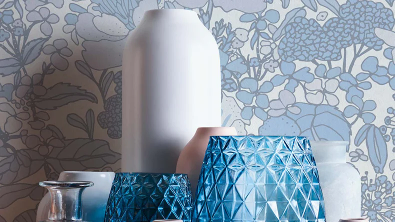 Vliestapete Floral Impression Blumen & Natur Retro Grau 566