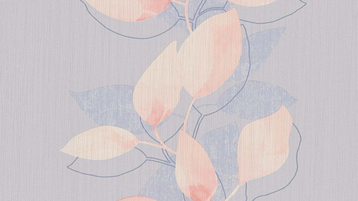 Vinyl wallpaper Attractive Flowers & Nature Vintage Pink 153
