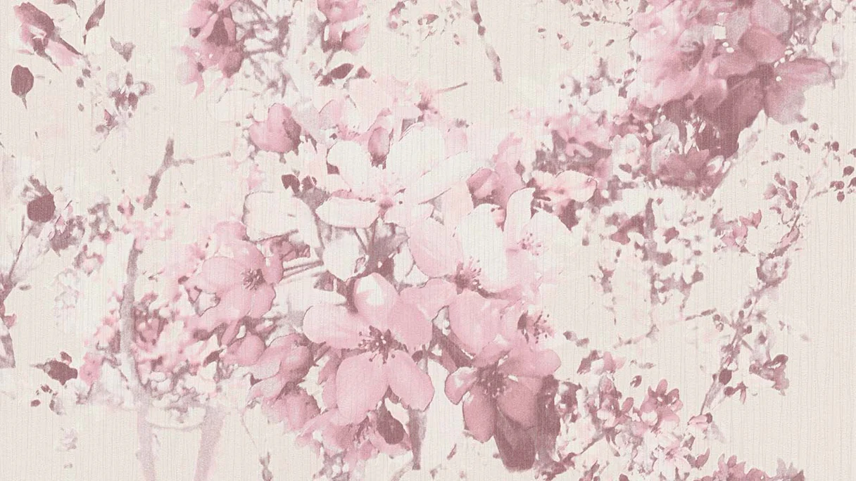 Carta da parati in vinile Attractive Flowers & Nature Vintage Pink 163