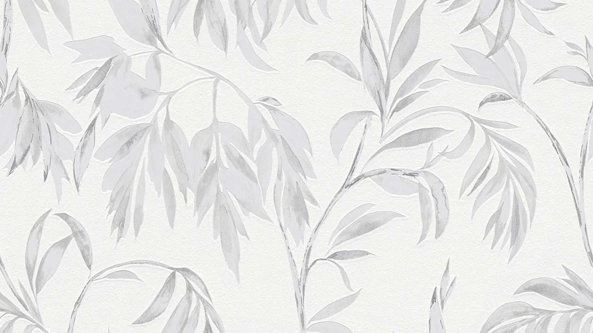 Vinyl wallpaper attractive flowers & nature modern grey 302