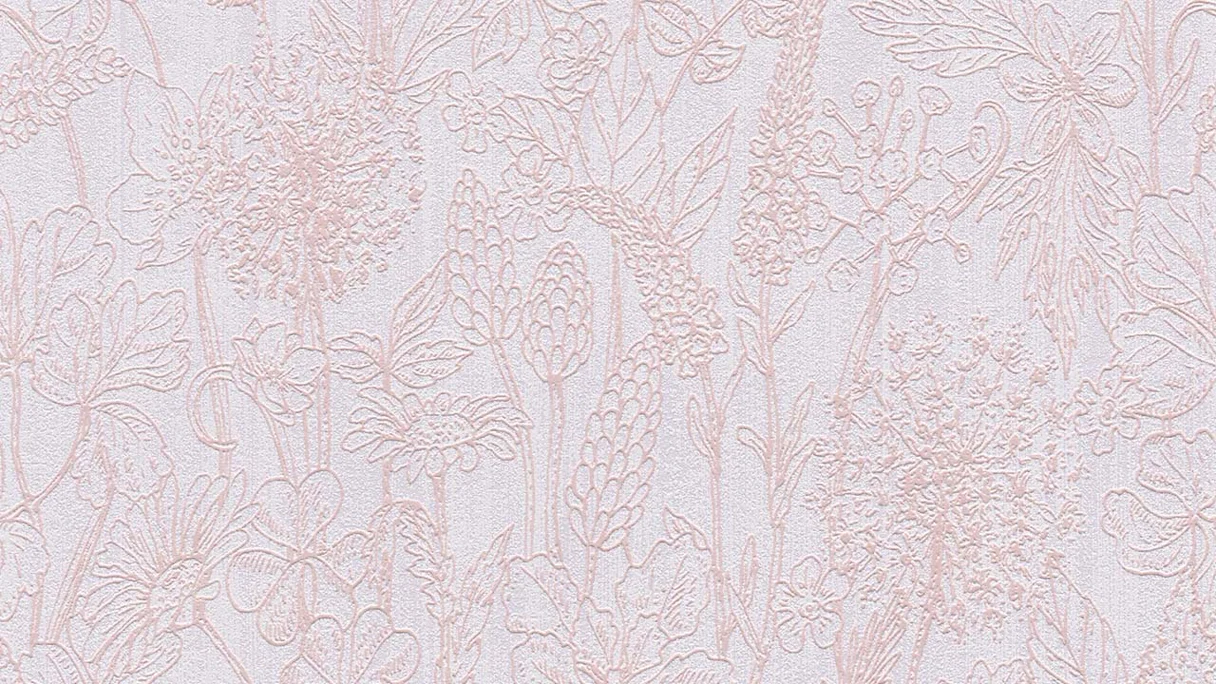 Papier peint vinyle Attractive Fleurs & Nature Classique Rose 343