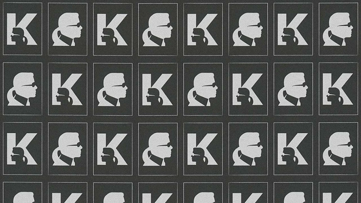Vinyl wallpaper Karl Lagerfeld pictures modern black 423