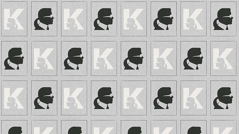 Carta da parati Karl Lagerfeld immagini moderne argento 424